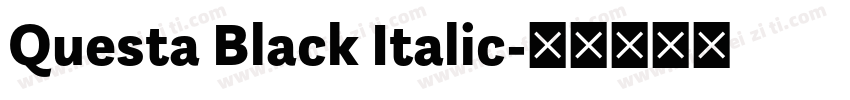 Questa Black Italic字体转换